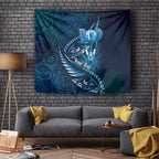 Personalised All Blue New Zealand Darts Tapestry Aoteroa Fern Maori Galaxy Style