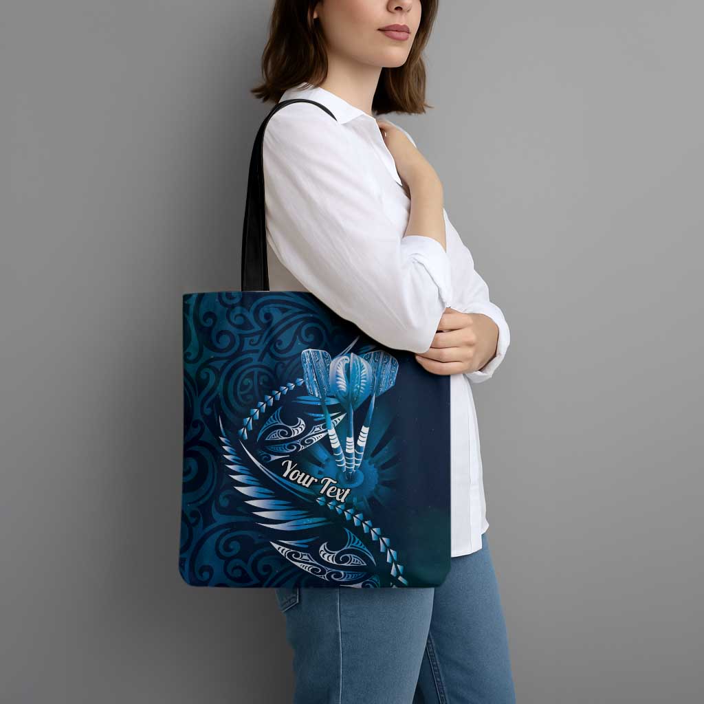 Personalised All Blue New Zealand Darts Tote Bag Aoteroa Fern Maori Galaxy Style - Aussie Hoodie