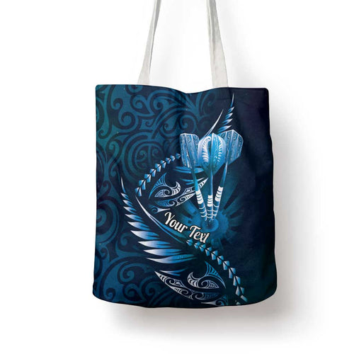 Personalised All Blue New Zealand Darts Tote Bag Aoteroa Fern Maori Galaxy Style - Aussie Hoodie