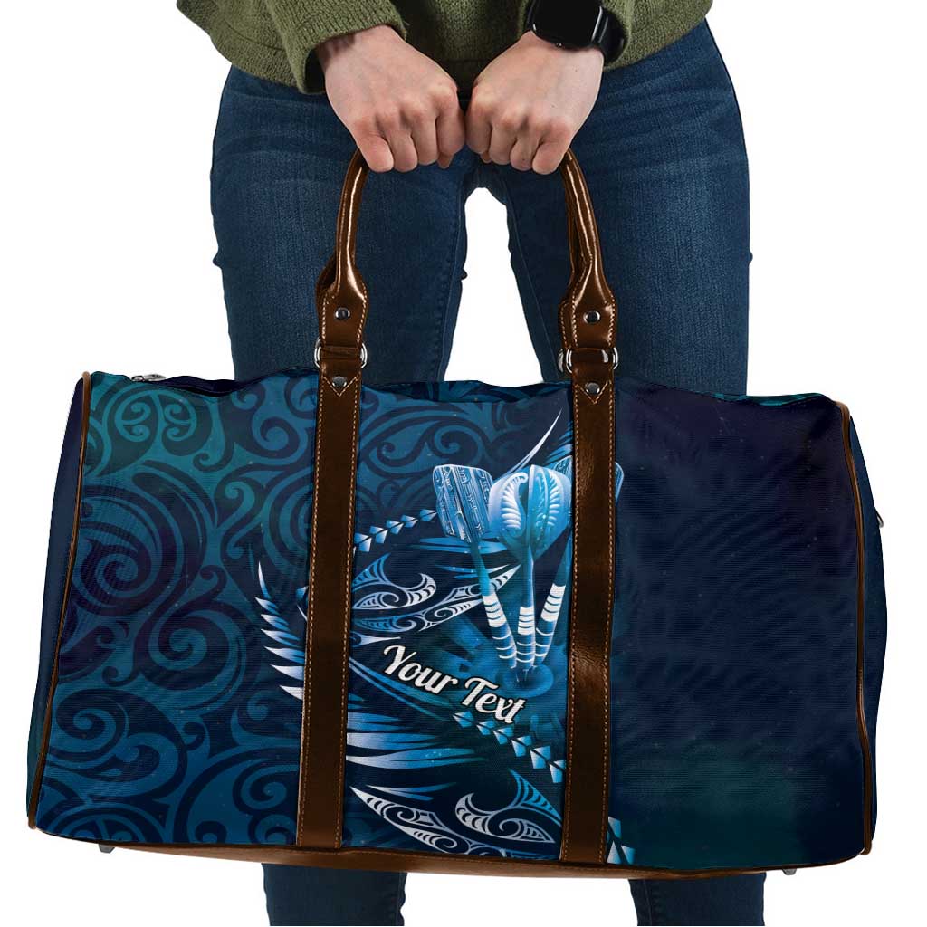 Personalised All Blue New Zealand Darts Travel Bag Aoteroa Fern Maori Galaxy Style - Aussie Hoodie