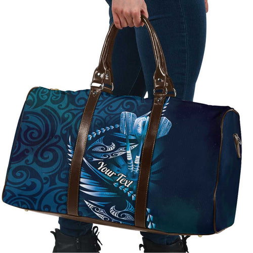 Personalised All Blue New Zealand Darts Travel Bag Aoteroa Fern Maori Galaxy Style - Aussie Hoodie