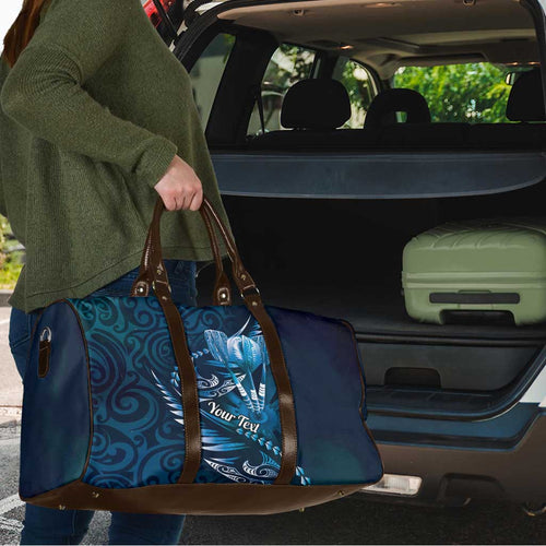 Personalised All Blue New Zealand Darts Travel Bag Aoteroa Fern Maori Galaxy Style - Aussie Hoodie