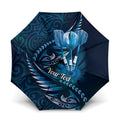 Personalised All Blue New Zealand Darts Umbrella Aoteroa Fern Maori Galaxy Style - Aussie Hoodie