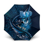 Personalised All Blue New Zealand Darts Umbrella Aoteroa Fern Maori Galaxy Style - Aussie Hoodie