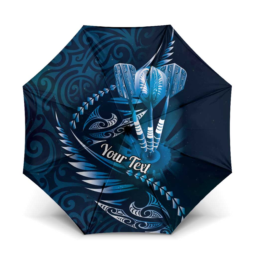 Personalised All Blue New Zealand Darts Umbrella Aoteroa Fern Maori Galaxy Style - Aussie Hoodie