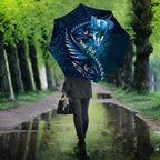 Personalised All Blue New Zealand Darts Umbrella Aoteroa Fern Maori Galaxy Style - Aussie Hoodie