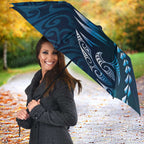 Personalised All Blue New Zealand Darts Umbrella Aoteroa Fern Maori Galaxy Style - Aussie Hoodie