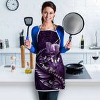Personalised All Purple New Zealand Darts Apron Aoteroa Fern Maori Galaxy Style - Aussie Hoodie
