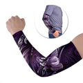 Personalised All Purple New Zealand Darts Arm Sleeves Aoteroa Fern Maori Galaxy Style - Aussie Hoodie