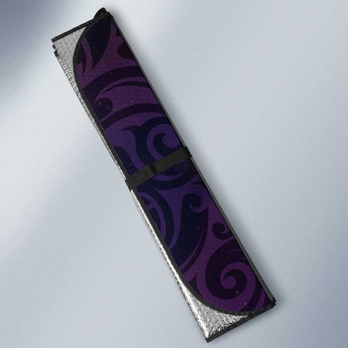 Personalised All Purple New Zealand Darts Auto Sun Shade Aoteroa Fern Maori Galaxy Style - Aussie Hoodie