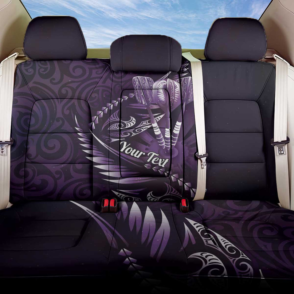 Personalised All Purple New Zealand Darts Back Car Seat Cover Aoteroa Fern Maori Galaxy Style