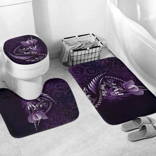 Personalised All Purple New Zealand Darts Bathroom Set Aoteroa Fern Maori Galaxy Style - Aussie Hoodie