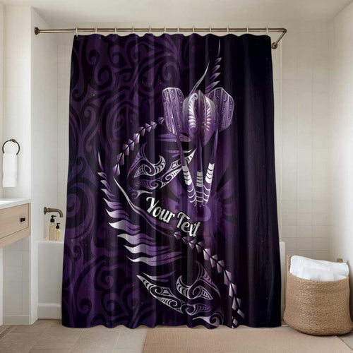 Personalised All Purple New Zealand Darts Bathroom Set Aoteroa Fern Maori Galaxy Style - Aussie Hoodie