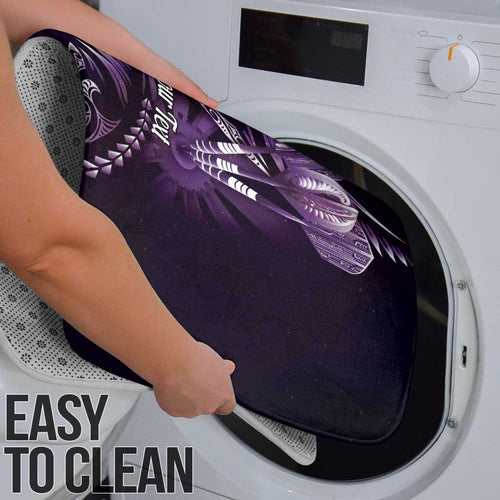Personalised All Purple New Zealand Darts Bathroom Set Aoteroa Fern Maori Galaxy Style - Aussie Hoodie