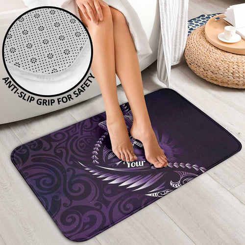 Personalised All Purple New Zealand Darts Bathroom Set Aoteroa Fern Maori Galaxy Style - Aussie Hoodie