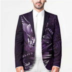 Personalised All Purple New Zealand Darts Blazer Aoteroa Fern Maori Galaxy Style - Aussie Hoodie