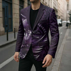 Personalised All Purple New Zealand Darts Blazer Aoteroa Fern Maori Galaxy Style - Aussie Hoodie