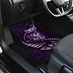 Personalised All Purple New Zealand Darts Car Mats Aoteroa Fern Maori Galaxy Style