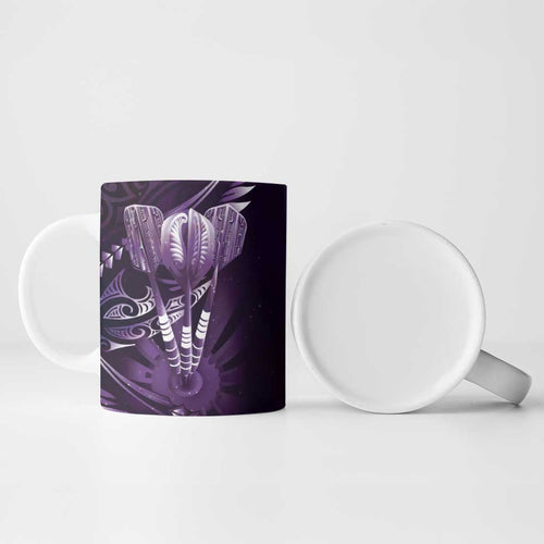 All Purple New Zealand Darts Ceramic Mug Aoteroa Fern Maori Galaxy Style - Aussie Hoodie