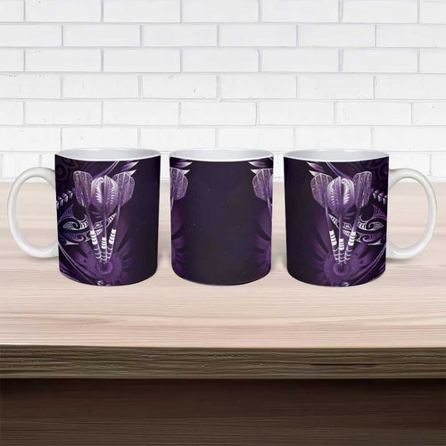 All Purple New Zealand Darts Ceramic Mug Aoteroa Fern Maori Galaxy Style - Aussie Hoodie