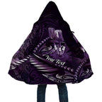 Personalised All Purple New Zealand Darts Cloak Aoteroa Fern Maori Galaxy Style - Aussie Hoodie