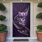 Personalised All Purple New Zealand Darts Door Cover Aoteroa Fern Maori Galaxy Style - Aussie Hoodie