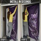 Personalised All Purple New Zealand Darts Door Cover Aoteroa Fern Maori Galaxy Style - Aussie Hoodie