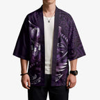 Personalised All Purple New Zealand Darts Kimono Aoteroa Fern Maori Galaxy Style - Aussie Hoodie