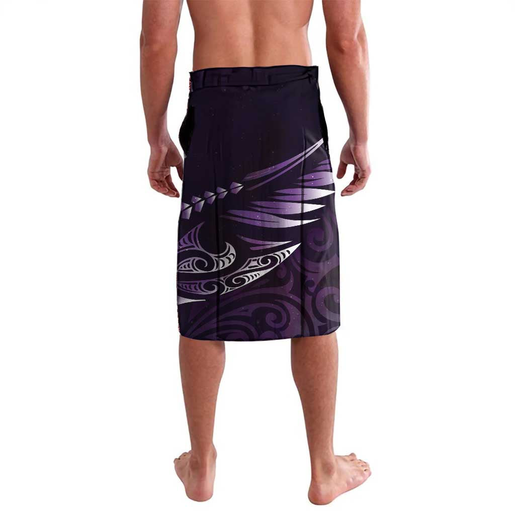 Personalised All Purple New Zealand Darts Lavalava Aoteroa Fern Maori Galaxy Style