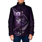 Personalised All Purple New Zealand Darts Padded Jacket Aoteroa Fern Maori Galaxy Style - Aussie Hoodie