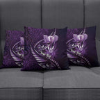 Personalised All Purple New Zealand Darts Pillow Cover Aoteroa Fern Maori Galaxy Style - Aussie Hoodie