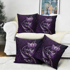 Personalised All Purple New Zealand Darts Pillow Cover Aoteroa Fern Maori Galaxy Style - Aussie Hoodie