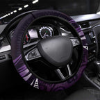 All Purple New Zealand Darts Steering Wheel Cover Aoteroa Fern Maori Galaxy Style