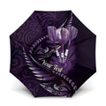 Personalised All Purple New Zealand Darts Umbrella Aoteroa Fern Maori Galaxy Style - Aussie Hoodie