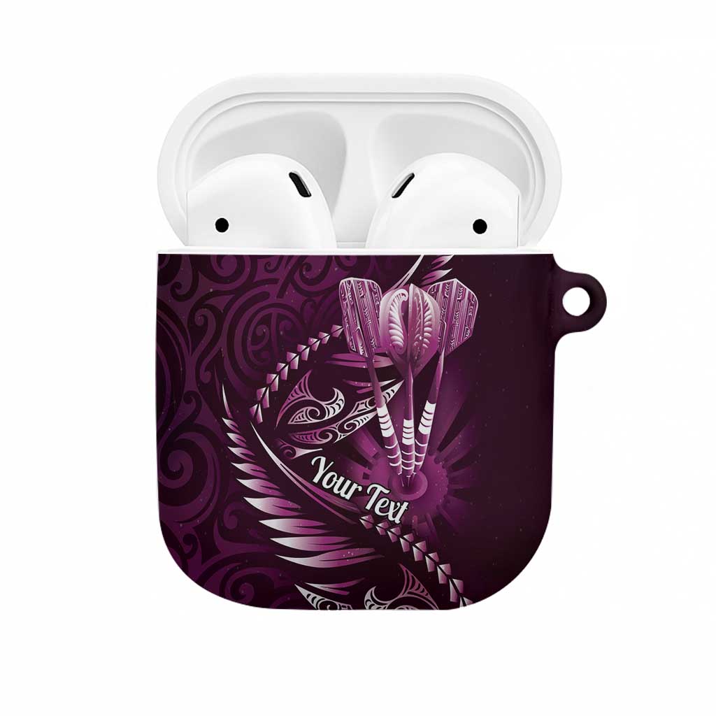 Personalised All Pink New Zealand Darts AirPods Case Aoteroa Fern Maori Galaxy Style - Aussie Hoodie