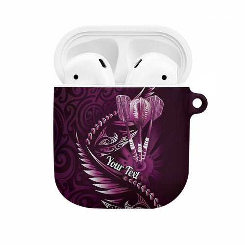 Personalised All Pink New Zealand Darts AirPods Case Aoteroa Fern Maori Galaxy Style - Aussie Hoodie