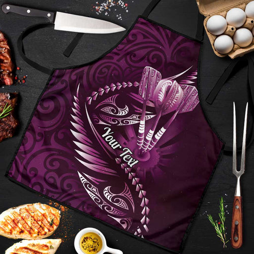 Personalised All Pink New Zealand Darts Apron Aoteroa Fern Maori Galaxy Style - Aussie Hoodie