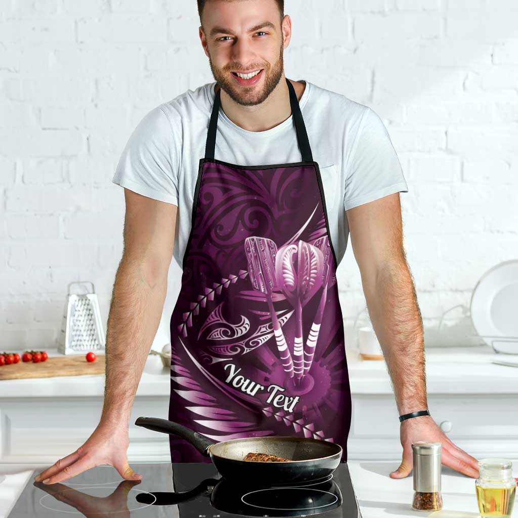 Personalised All Pink New Zealand Darts Apron Aoteroa Fern Maori Galaxy Style - Aussie Hoodie
