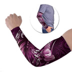 Personalised All Pink New Zealand Darts Arm Sleeves Aoteroa Fern Maori Galaxy Style - Aussie Hoodie