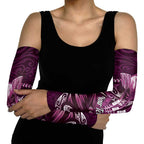 Personalised All Pink New Zealand Darts Arm Sleeves Aoteroa Fern Maori Galaxy Style - Aussie Hoodie