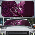 Personalised All Pink New Zealand Darts Auto Sun Shade Aoteroa Fern Maori Galaxy Style - Aussie Hoodie