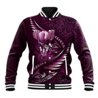 Personalised All Pink New Zealand Darts Baseball Jacket Aoteroa Fern Maori Galaxy Style