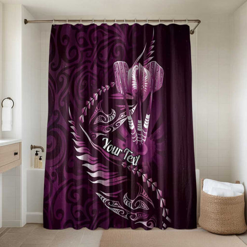 Personalised All Pink New Zealand Darts Bathroom Set Aoteroa Fern Maori Galaxy Style - Aussie Hoodie