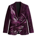 Personalised All Pink New Zealand Darts Blazer Aoteroa Fern Maori Galaxy Style - Aussie Hoodie