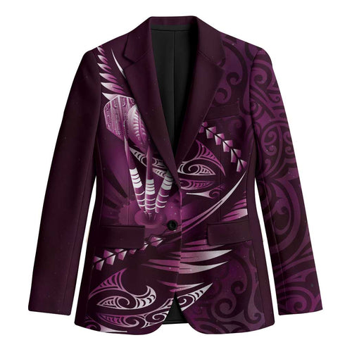 Personalised All Pink New Zealand Darts Blazer Aoteroa Fern Maori Galaxy Style - Aussie Hoodie