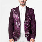 Personalised All Pink New Zealand Darts Blazer Aoteroa Fern Maori Galaxy Style - Aussie Hoodie