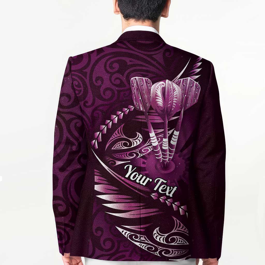 Personalised All Pink New Zealand Darts Blazer Aoteroa Fern Maori Galaxy Style - Aussie Hoodie