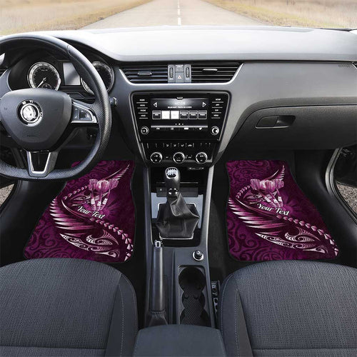 Personalised All Pink New Zealand Darts Car Mats Aoteroa Fern Maori Galaxy Style