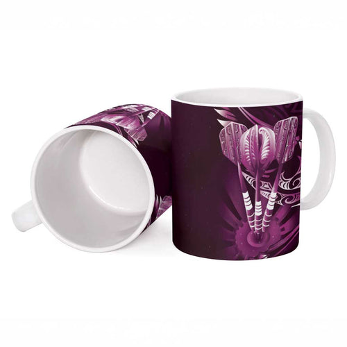All Pink New Zealand Darts Ceramic Mug Aoteroa Fern Maori Galaxy Style - Aussie Hoodie