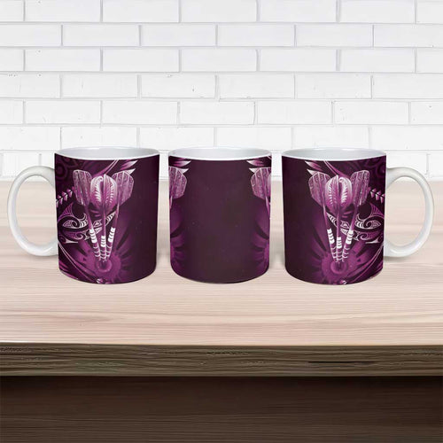 All Pink New Zealand Darts Ceramic Mug Aoteroa Fern Maori Galaxy Style - Aussie Hoodie